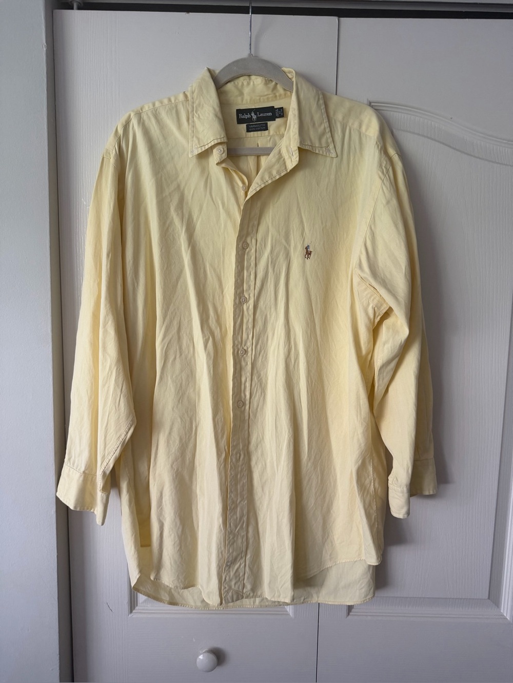 Vintage Ralph Lauren Classic Yellow Button-Down Men’s Shirt
